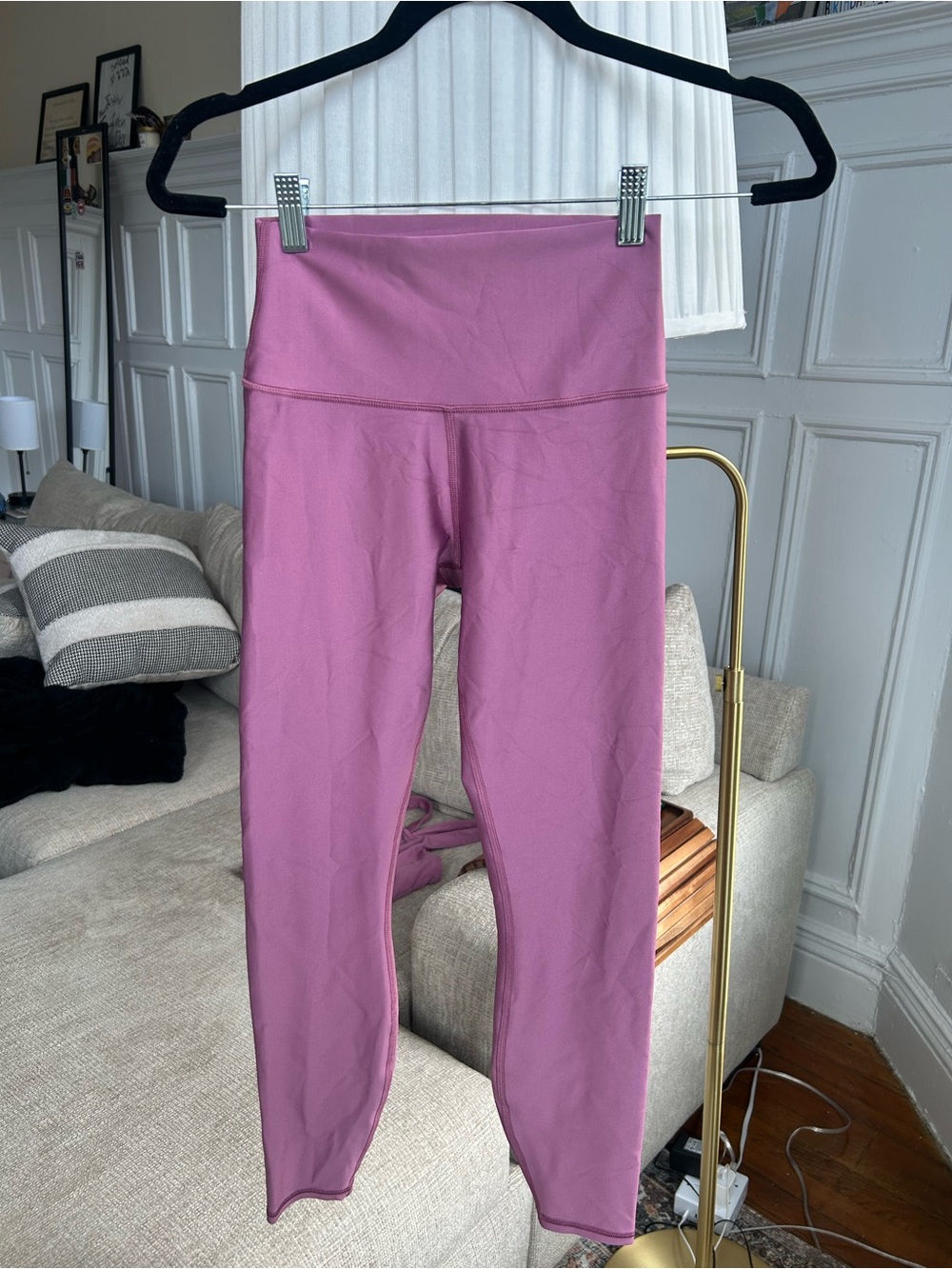 ALO Yoga Girls High-Rise Mauve Pink Leggings